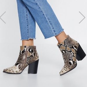 Nasty Gal Walk Hiss Way Booties